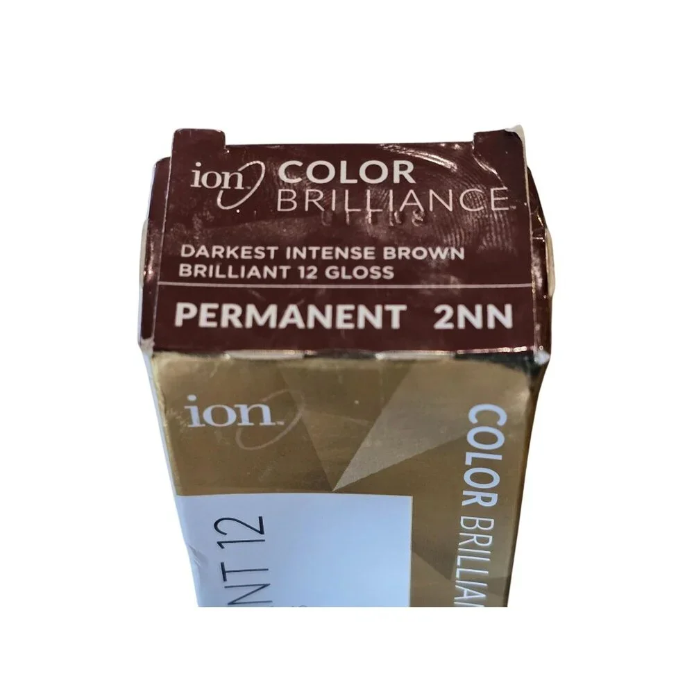 Ion Brilliant 12 Permanent Hair Color 2NN Darkest Intense Brown Gloss Intensive